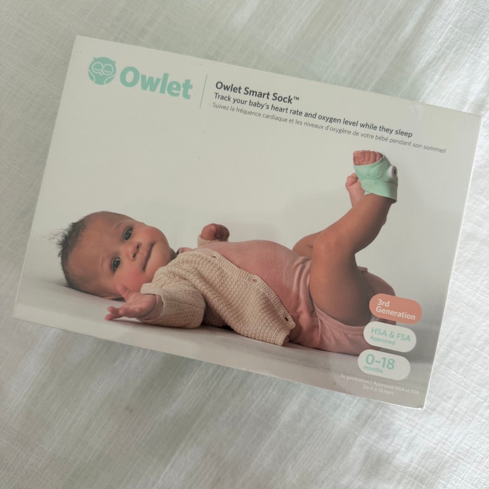 Owlet Smart Sock 3rd Generation Baby Monitor Heart Rate Oxygen Mint BM06NNBBYG